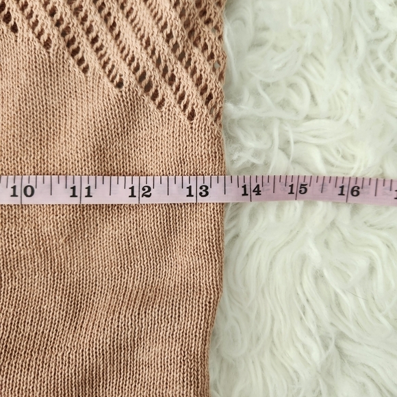 Ftc With Love Pointelle Knit Tank Dress. Nude. Size Medium. New. - Picture 6 of 10